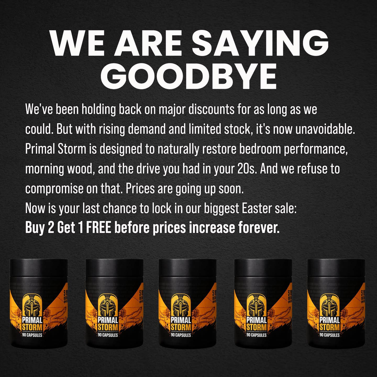 Primal Storm Supplements Facebook ad