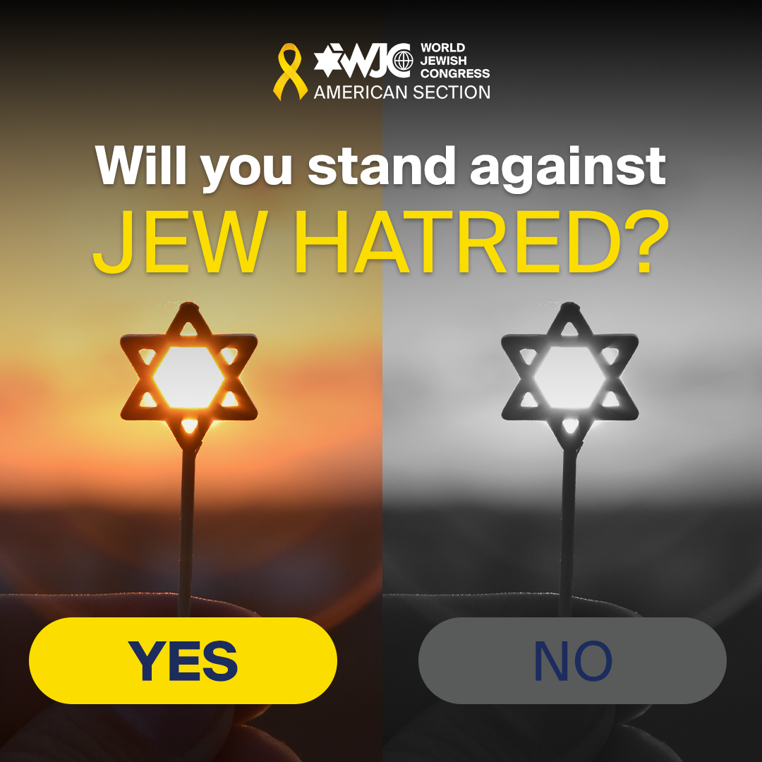 World Jewish Congress Facebook ad: We need 328 more responses. Please be one of them.