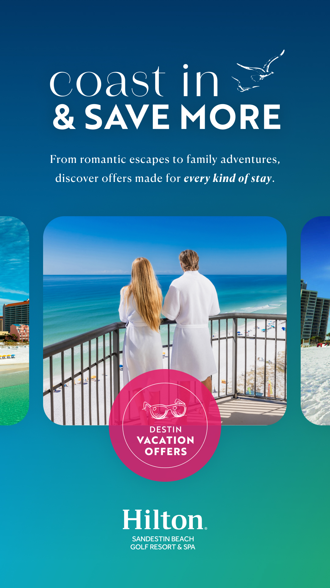 Hilton Sandestin Beach Golf Resort & Spa Facebook ad from Jan 14, 2026