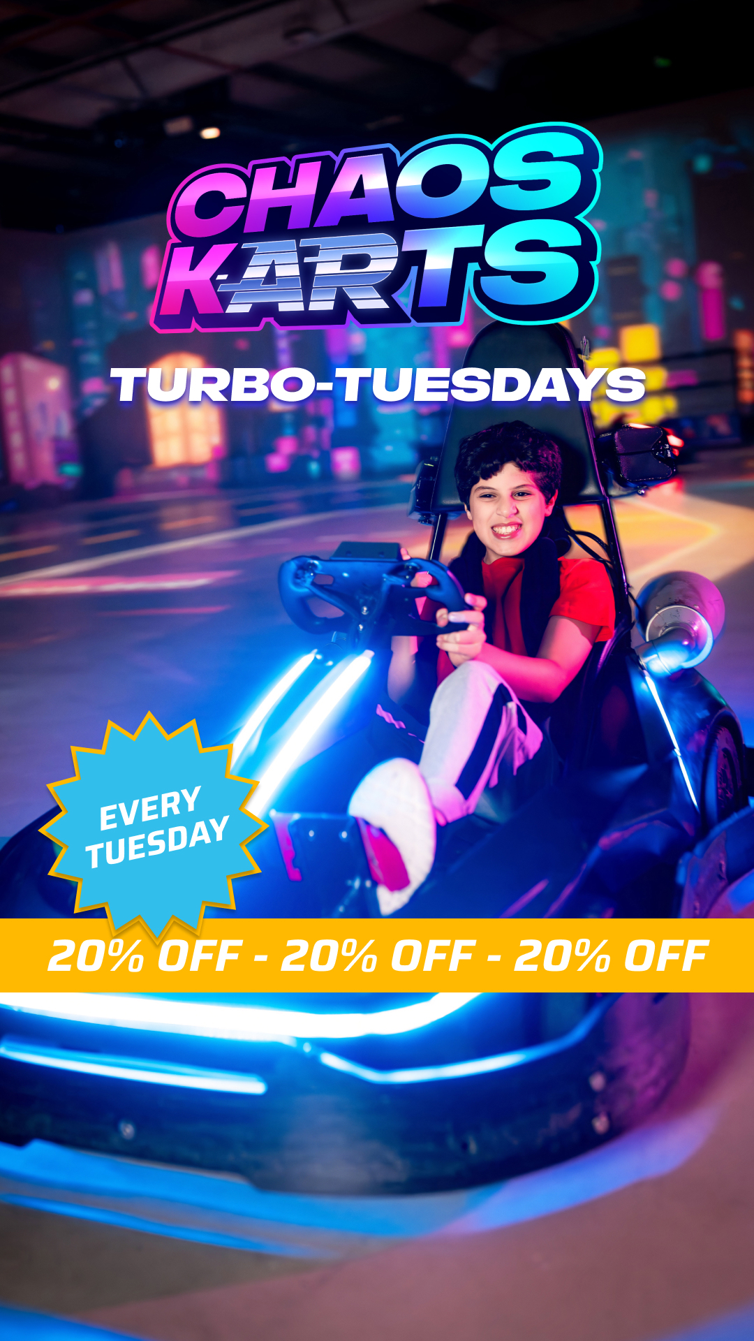 Chaos Karts UAE Facebook ad