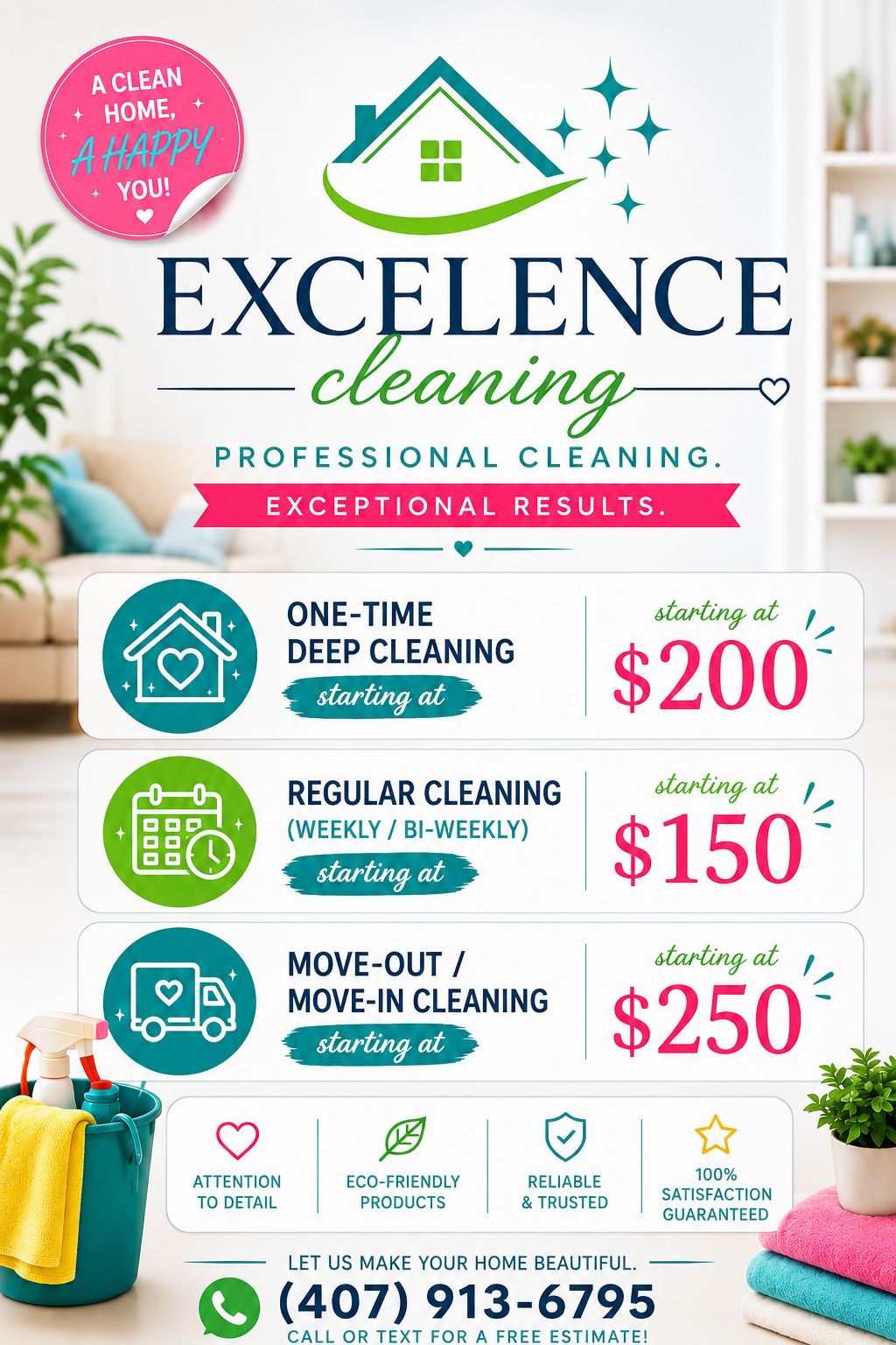Excelence cleaning  Facebook ad