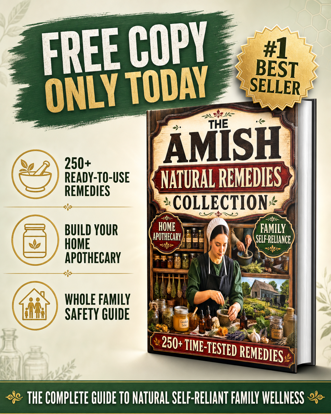 The Book Lounge Facebook ad: Amish Natural Remedies, FREE for a Limited Time!