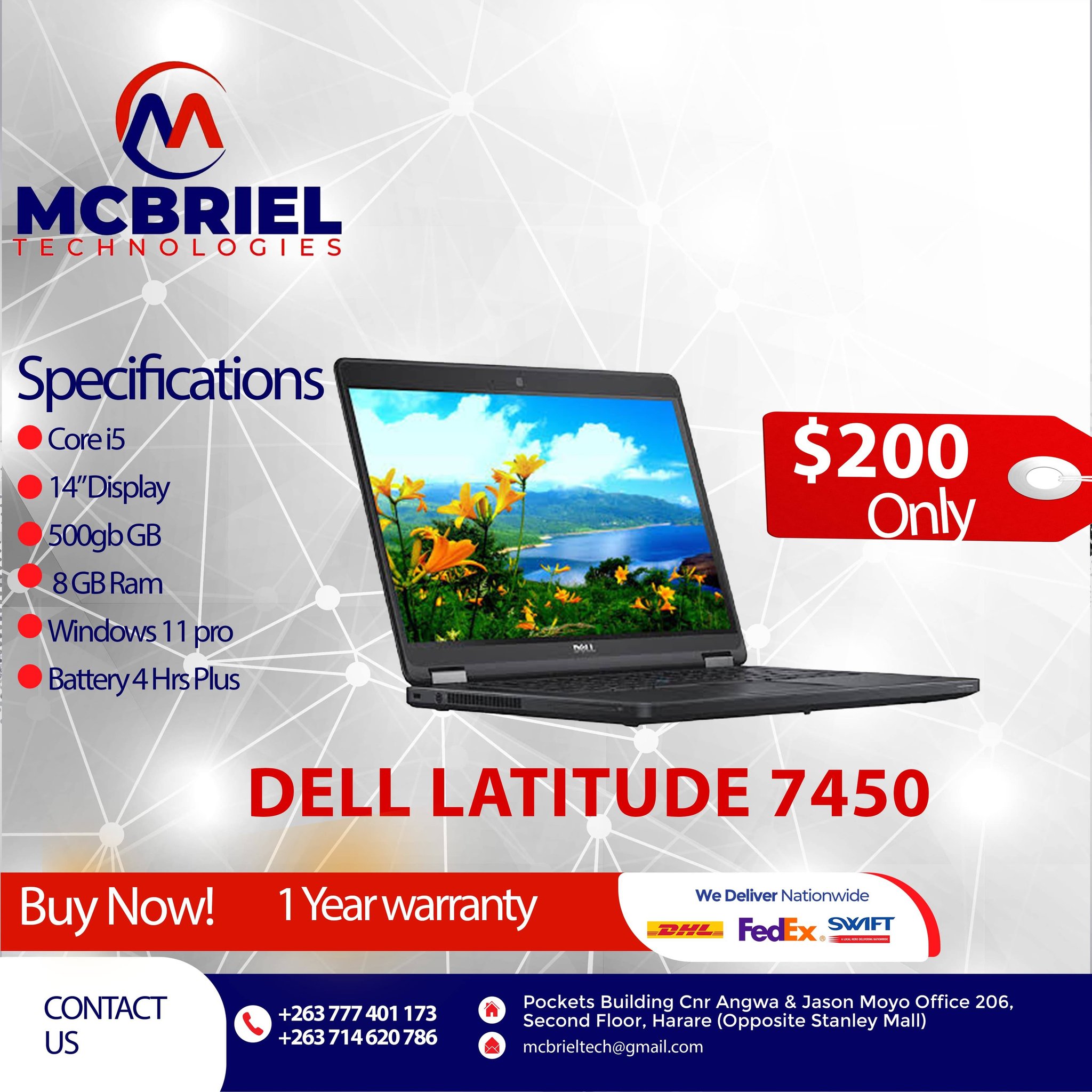 M C B Technologies Zimbabwe Facebook ad: Cheap Laptops: Back To School.