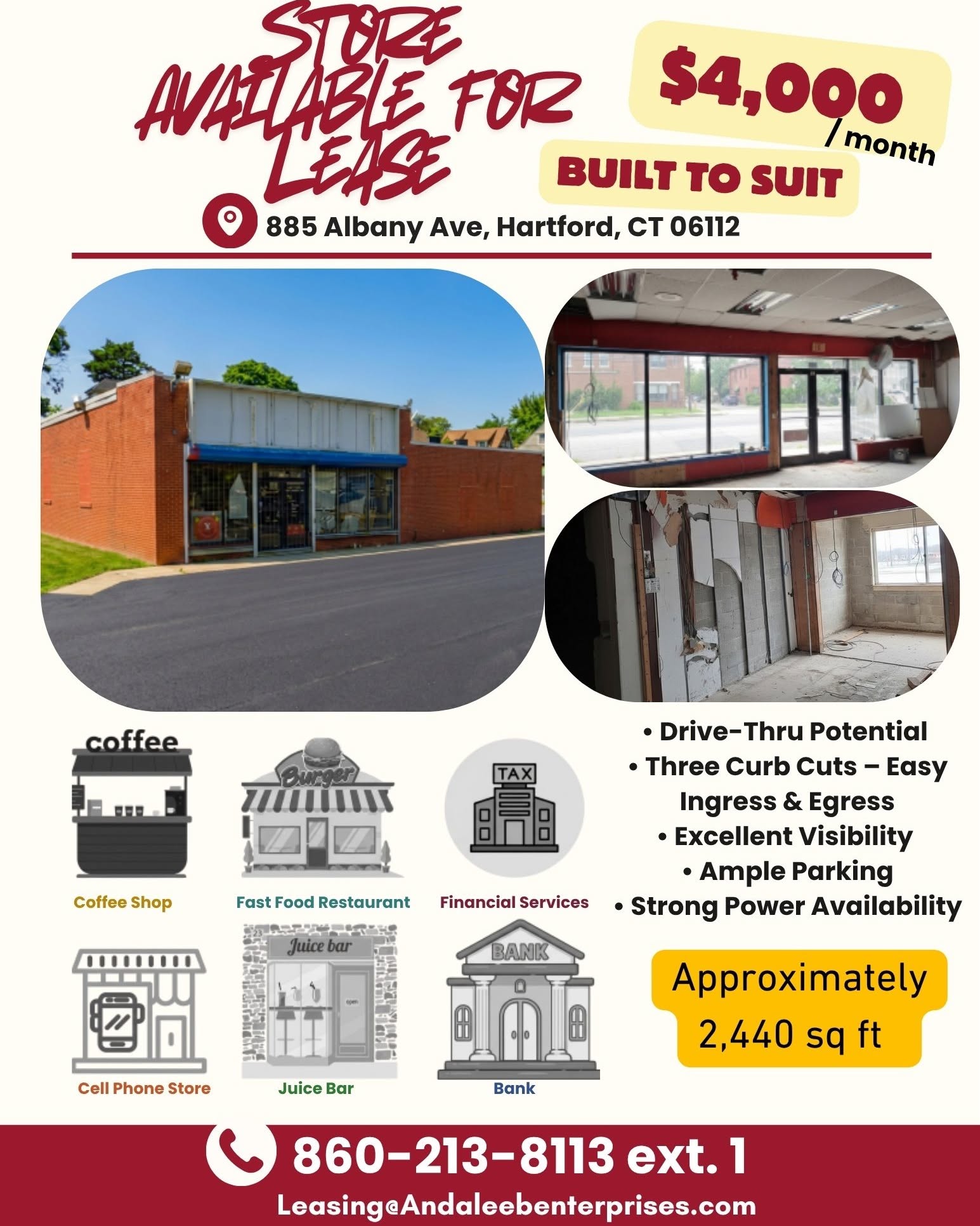 Ibrahima Tall Facebook ad: Commercial Space w/ High Traffic Area