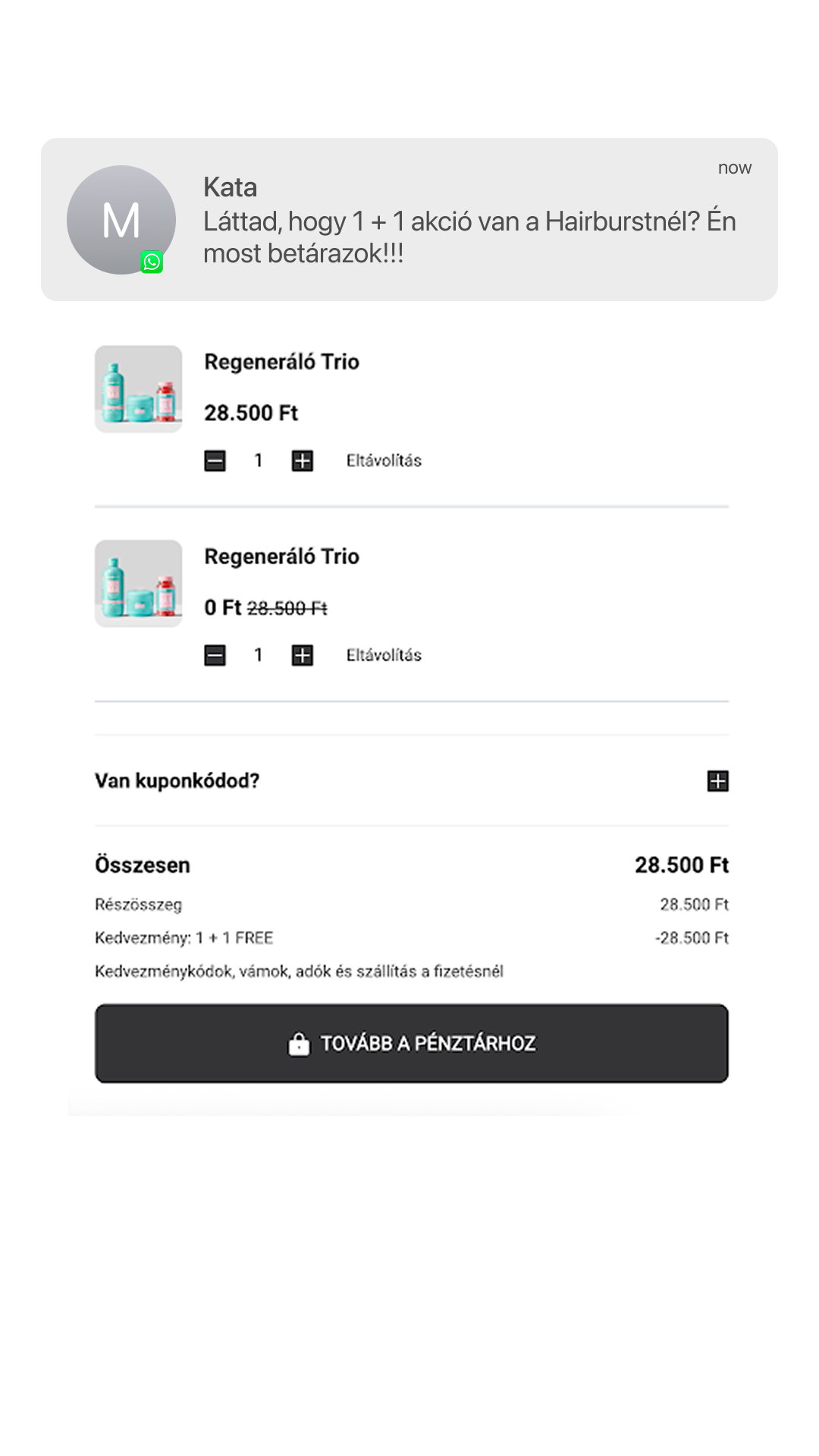 Hairburst Hungary Facebook ad