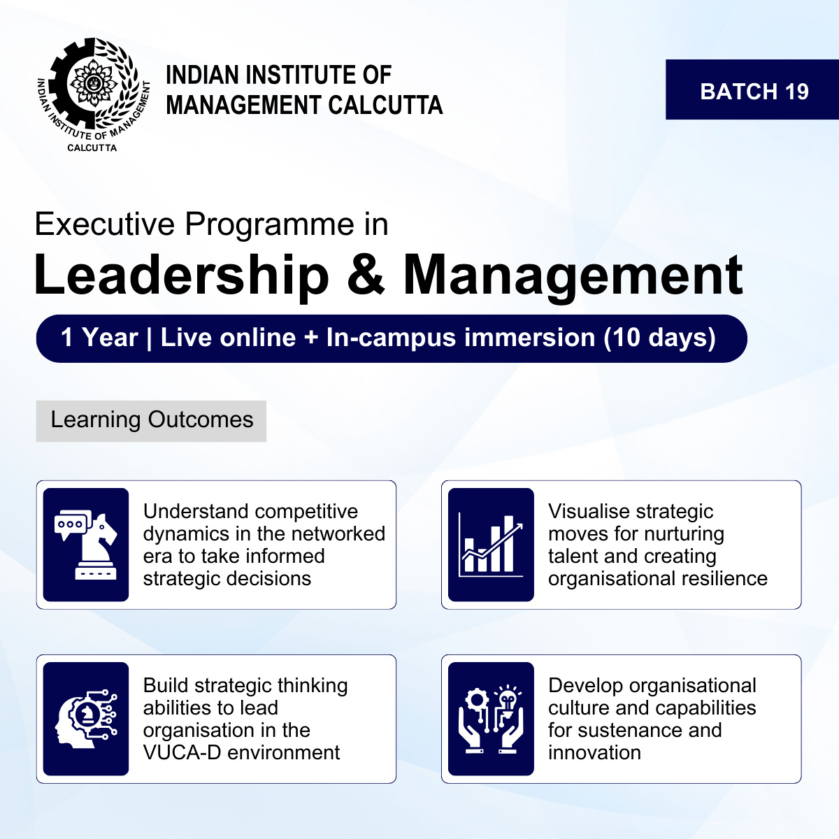 Executive Programme in Leadership & Management Facebook ad