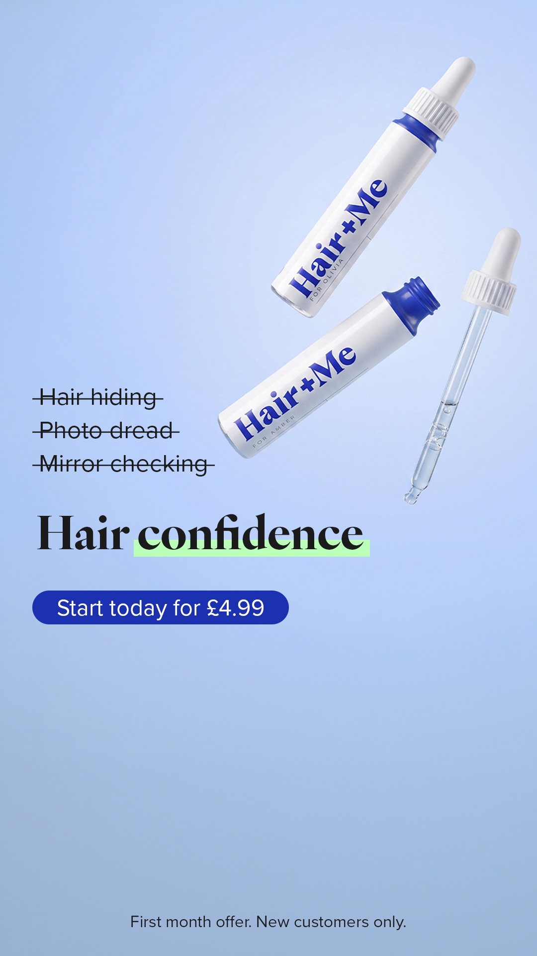 Hair + Me Facebook ad