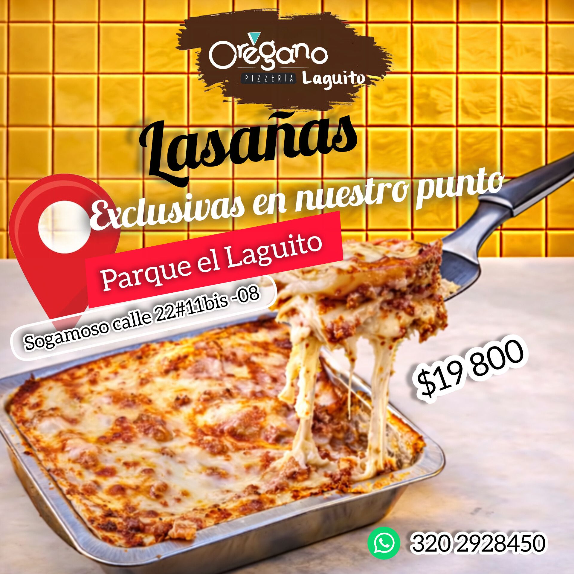 Orégano pizzeria laguito Sogamoso Facebook ad: Visita nuestro punto frente a el Parque El…