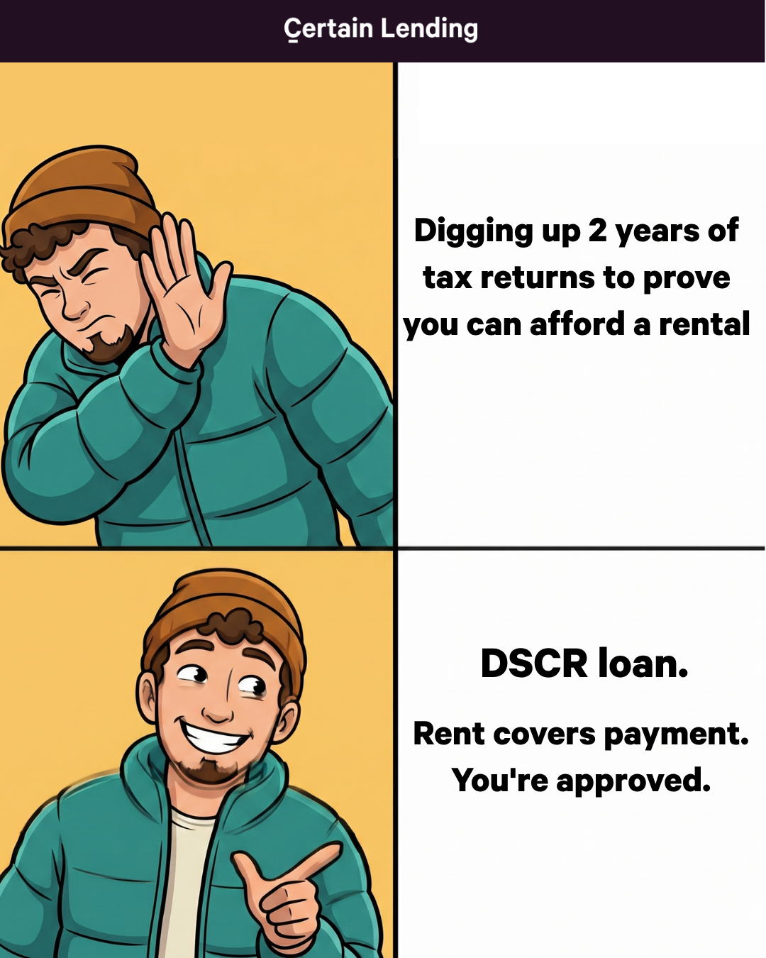 Certain Lending Facebook ad from May 13, 2026