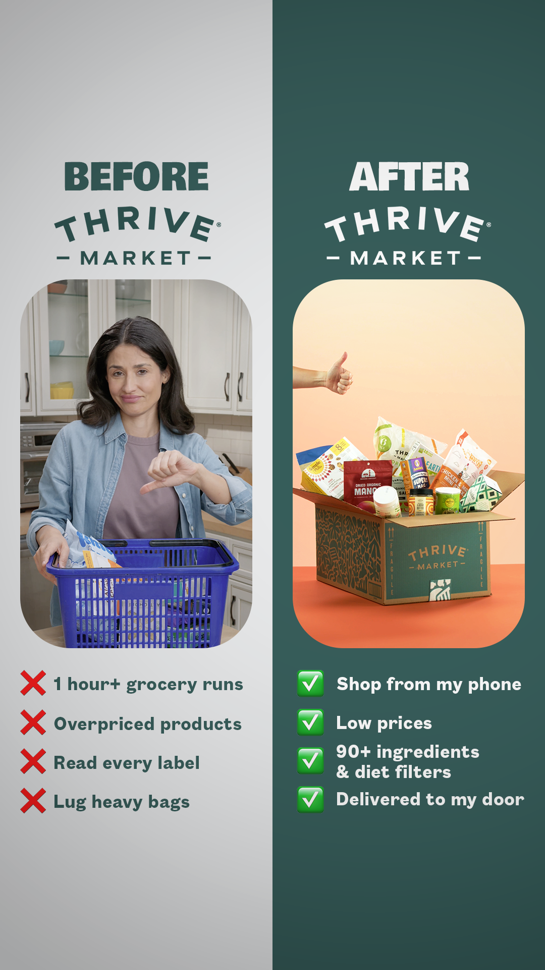 Thrive Market Facebook ad