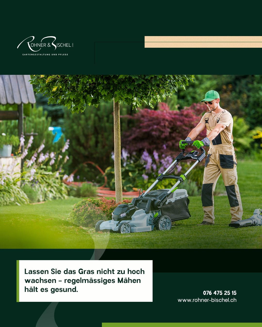 Rohner & Bischel GmbH Facebook ad: Zu hohes Gras?