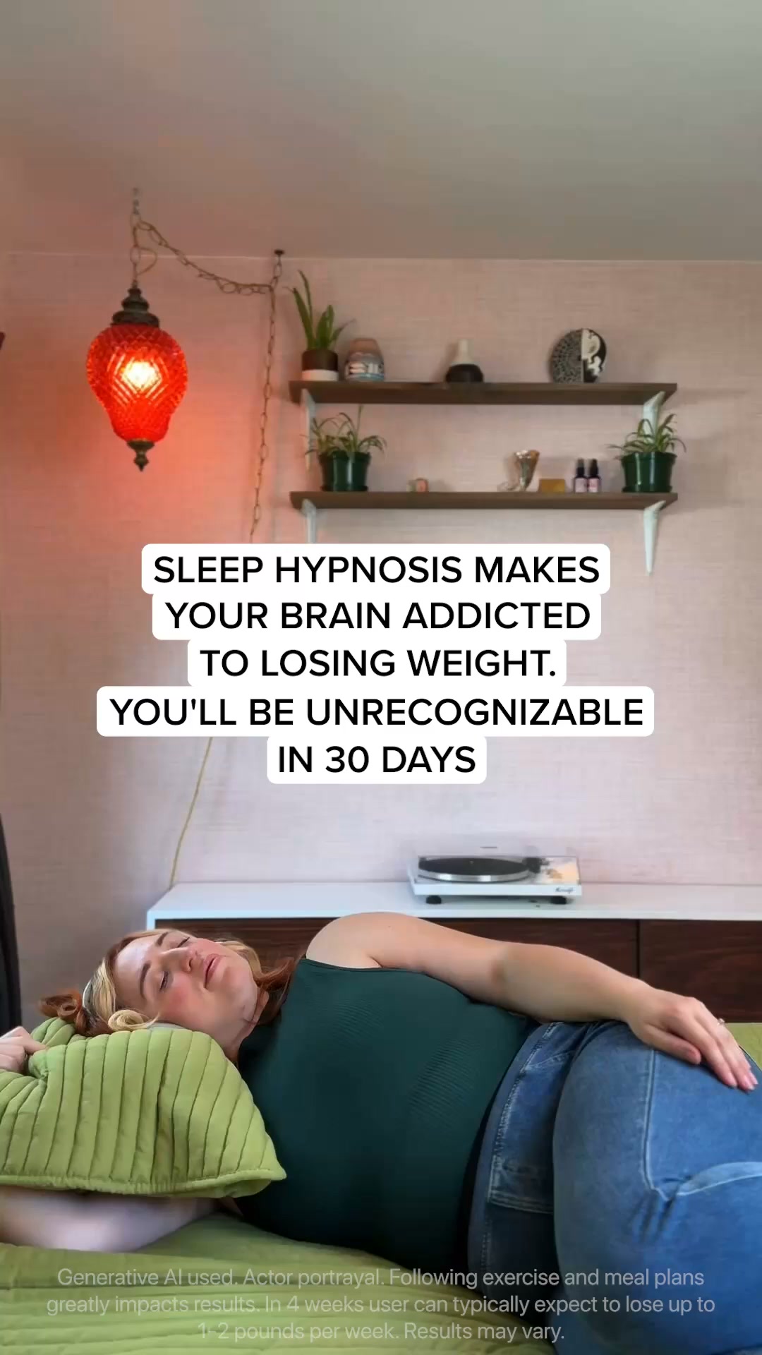 Kure for Hypnotherapy Facebook ad: Press play. Close your eyes. Change everything