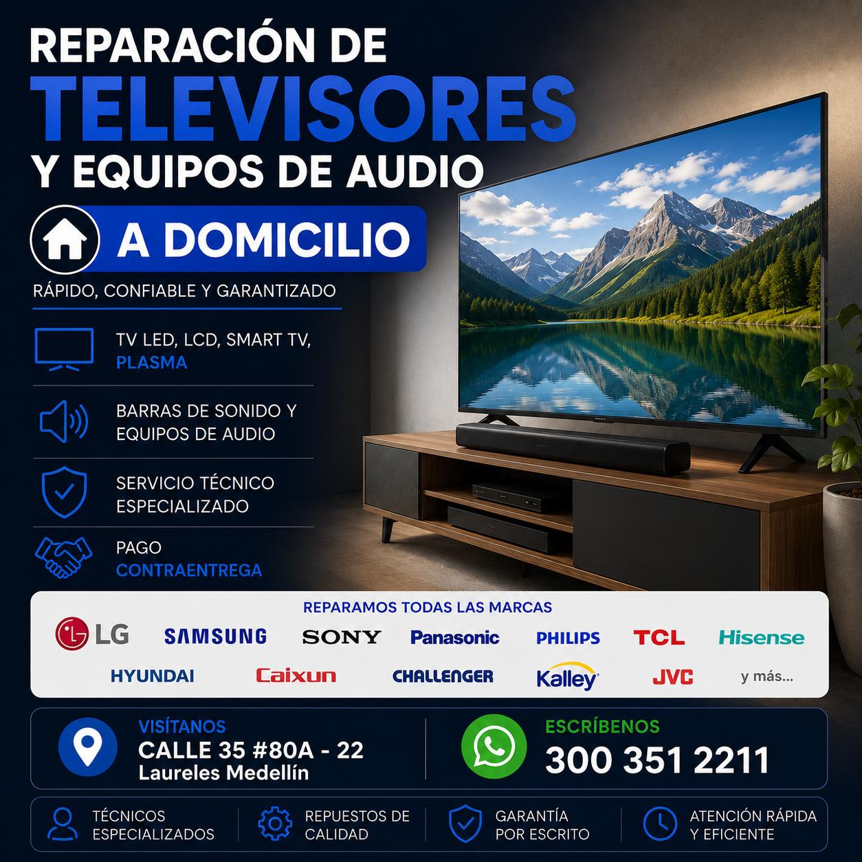 Centro de Servicios Facebook ad: REPARAMOS TU TV HOY