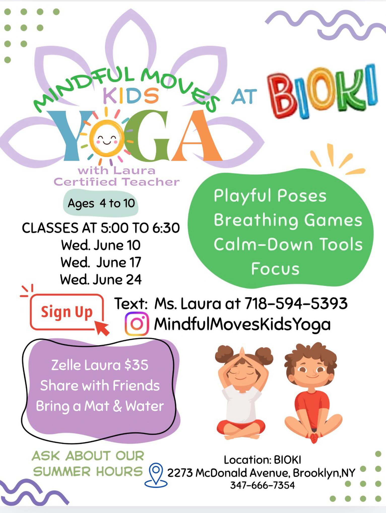 mindfulmoveskidsyoga Facebook ad: Yoga Classes for Kids!