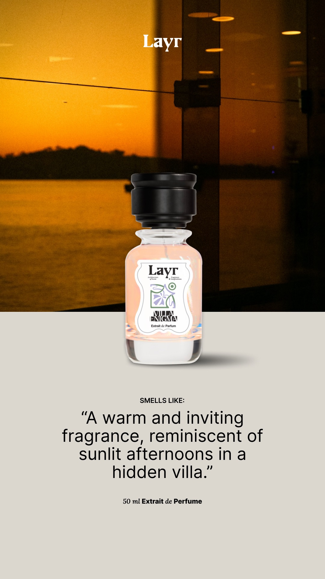 LAYR Fragrance Facebook ad