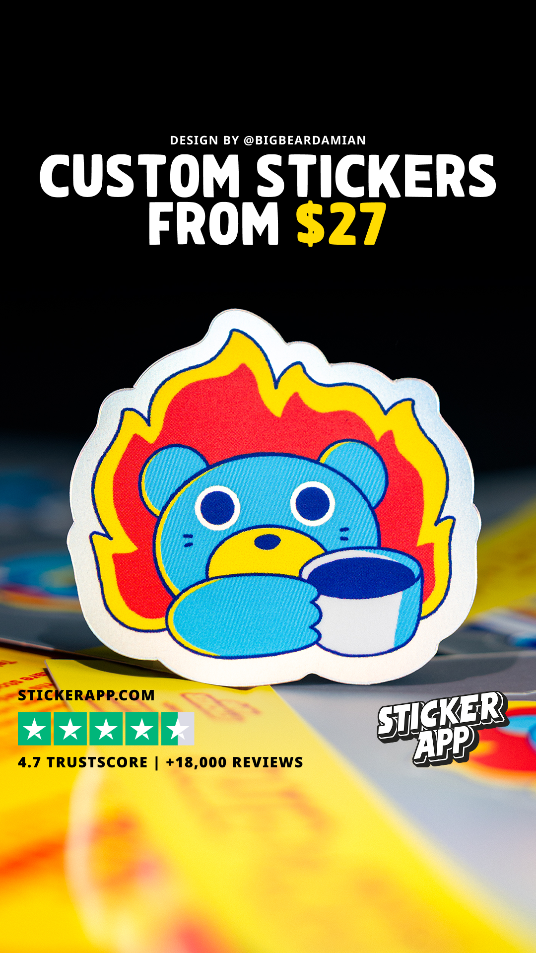 StickerApp Facebook ad