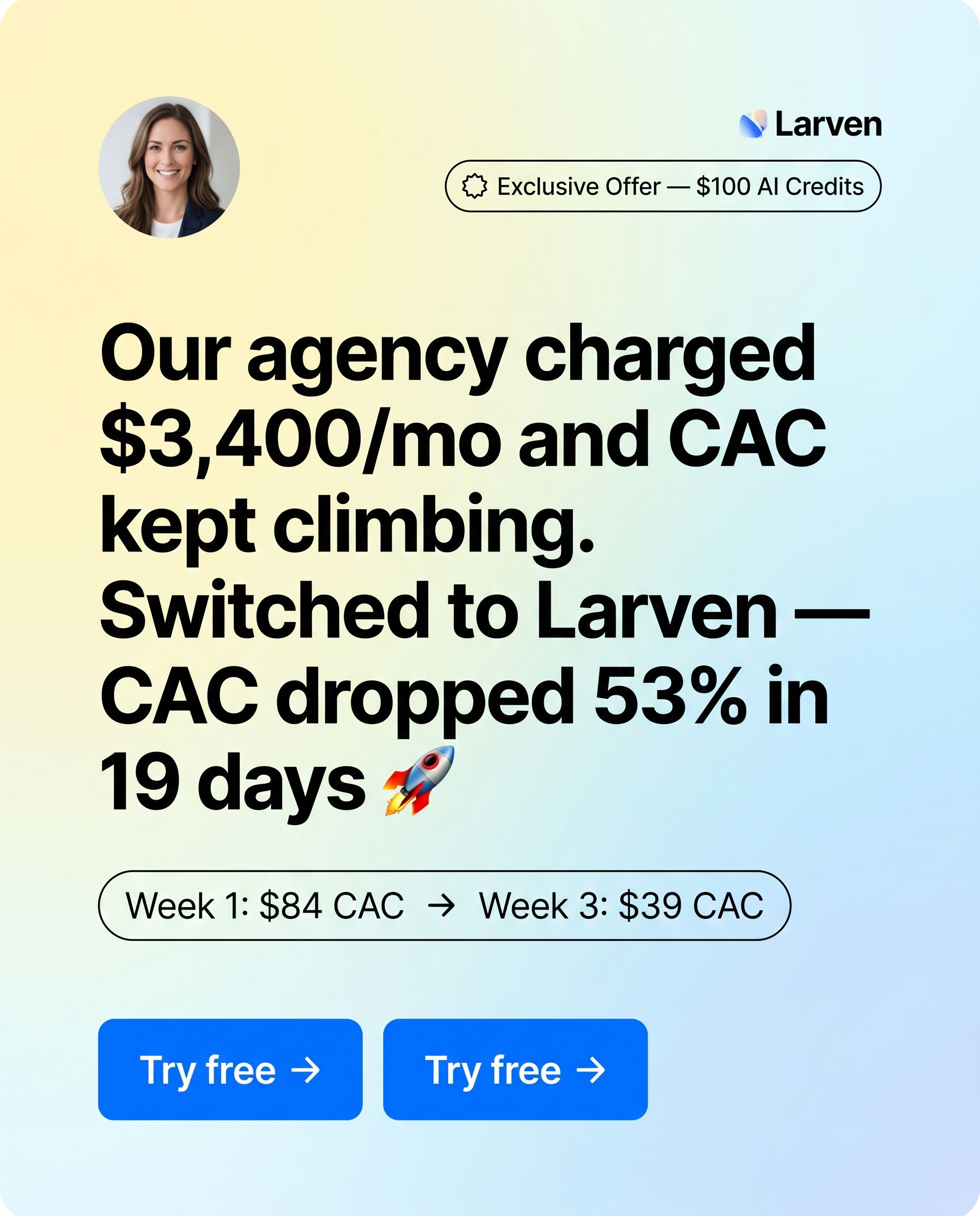 Larven AI Facebook ad