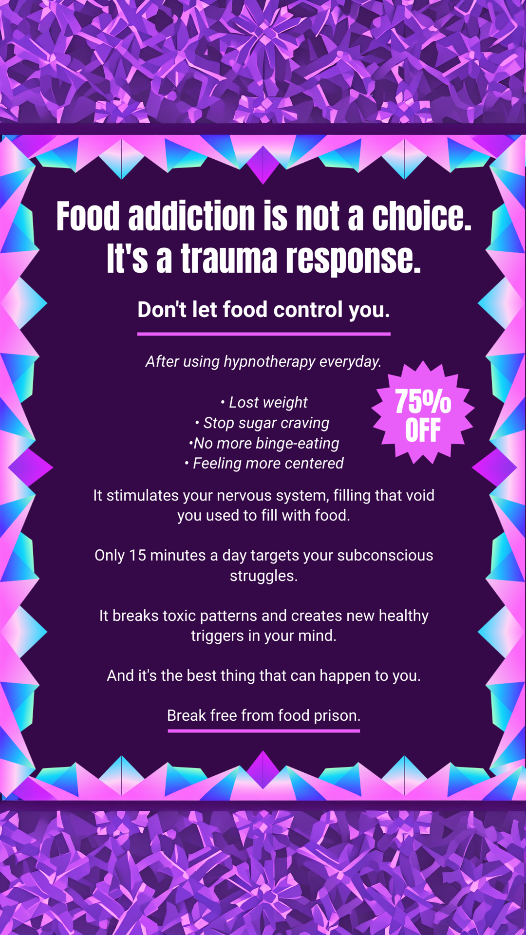 Hypnozio: power of hypnotherapy Facebook ad