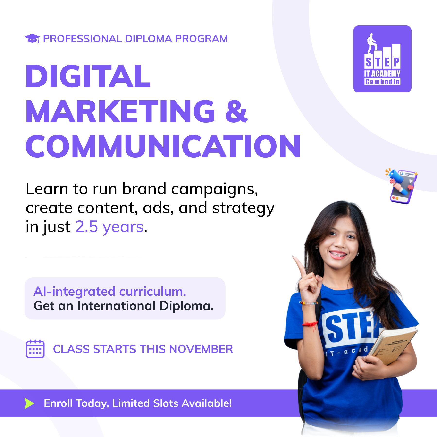 Computer Academy STEP Cambodia Facebook ad