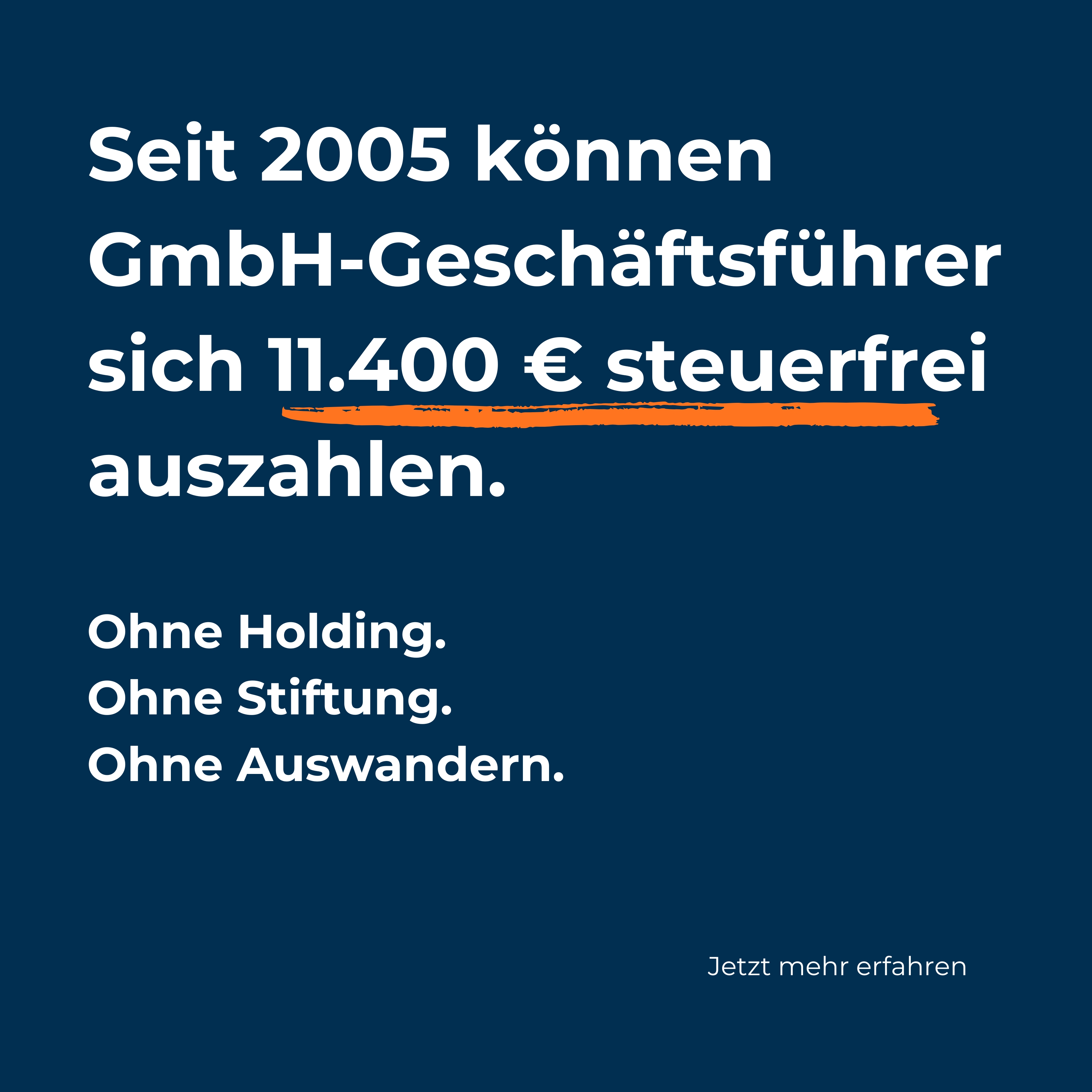 Behringer Beratung Facebook ad: 11.400 € steuerfrei als Geschäftsführer
