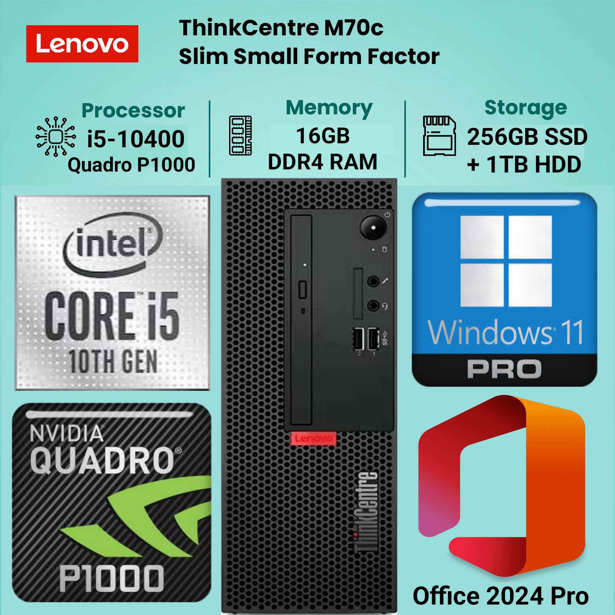 Alex Hi-Tech Electronics Facebook ad: LENOVO GAMING PC THINKCENTRE M70C DESKTOP NVIDIA P1000…