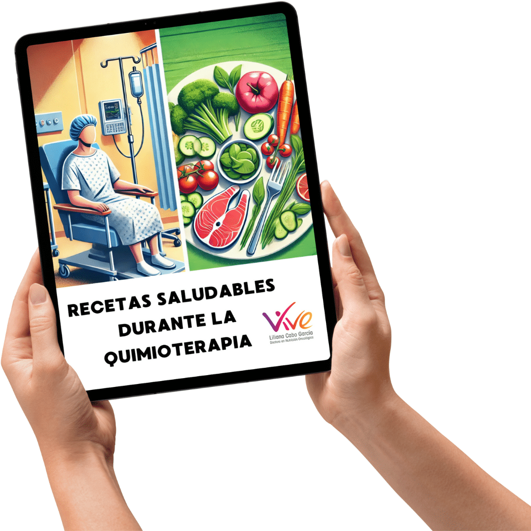 Nutrición Vive Facebook ad: Qué comer durante la quimioterapia (Guía gratuita en PDF)