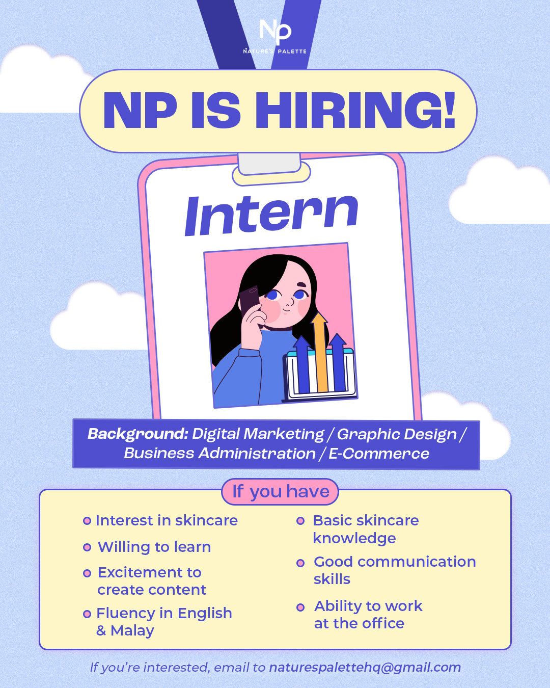 Nature's Palette Facebook ad: We're looking for someone fun and extroverted to…