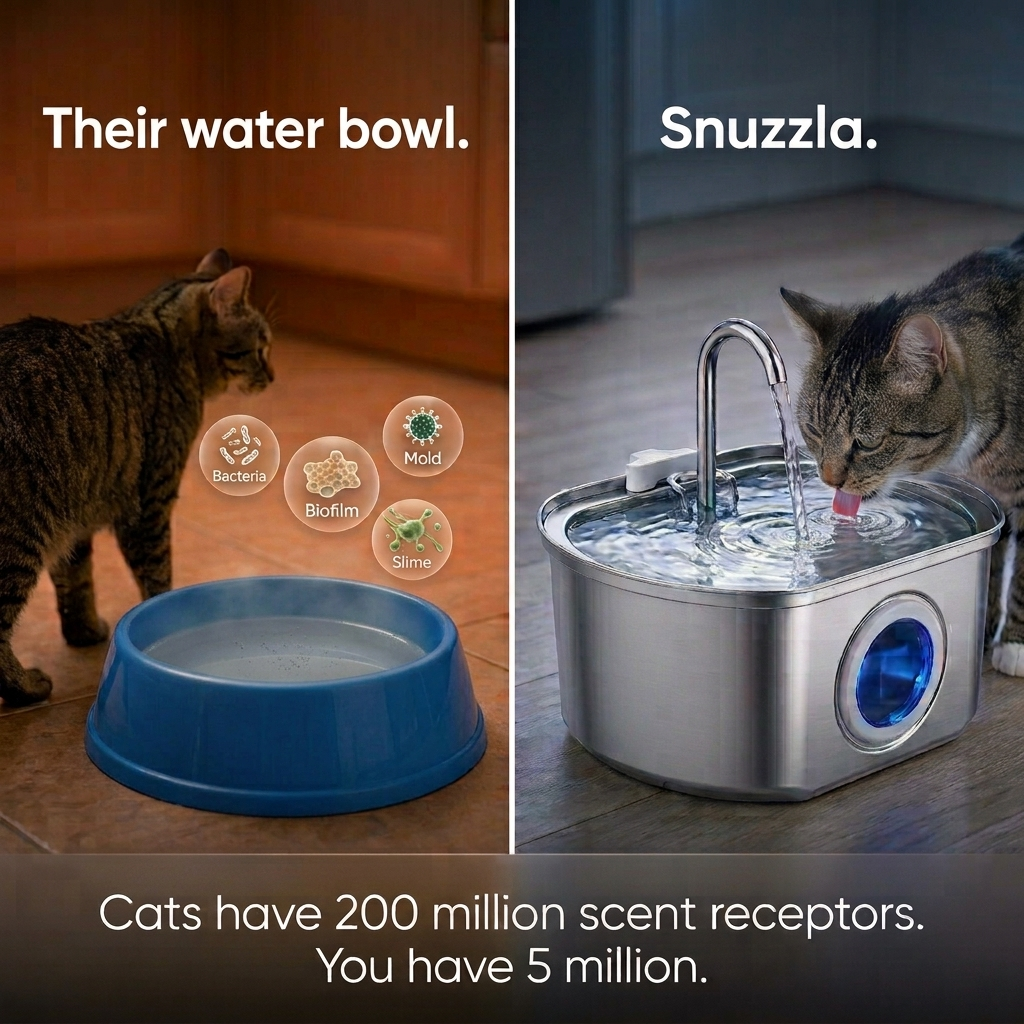 Snuzzla Facebook ad: She Can Smell What You Can't. That's Why She Won't Drink…
