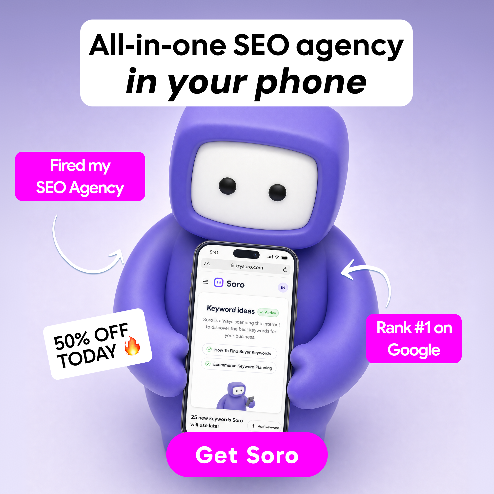 Soro SEO Facebook ad
