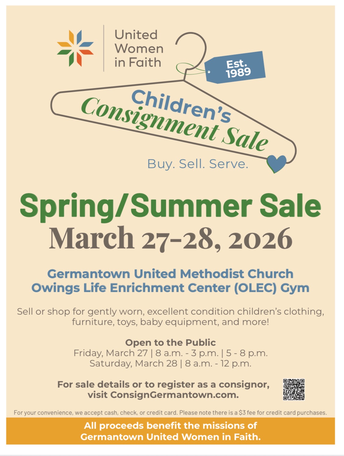 GUWF Children's Consignment Sale Facebook ad