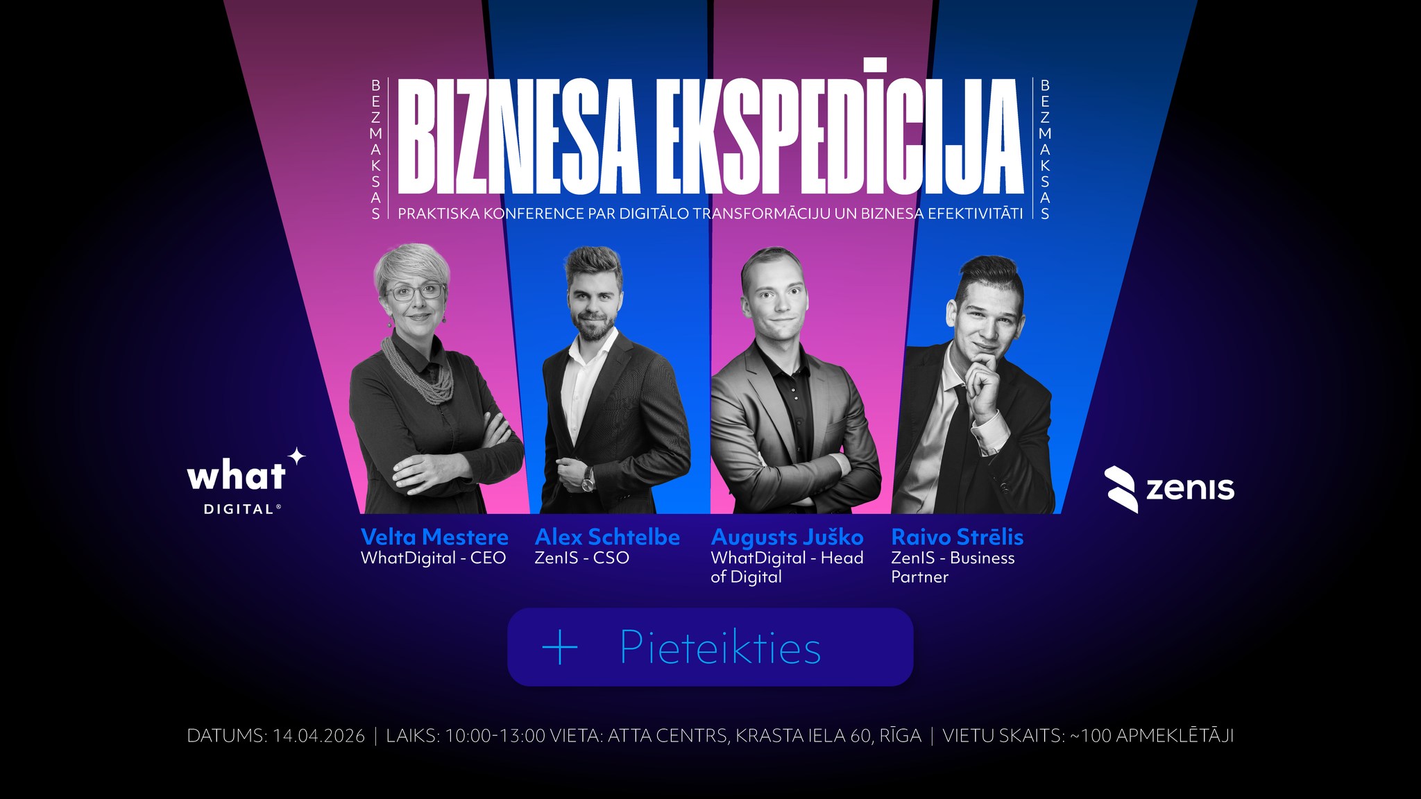 WHAT Digital marketing agency Facebook ad: Konference - Biznesa ekspedīcija