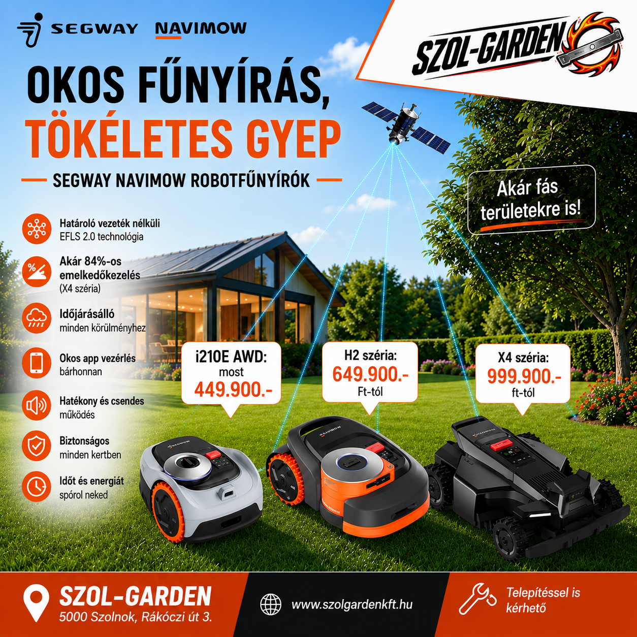 Szol-Garden Kft. Facebook ad: SEGWAY NAVIMOW robotfűnyírók, intelligens megoldás minden…