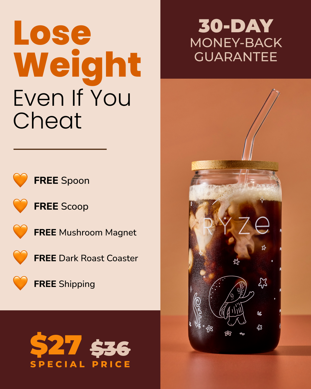 RYZE Superfoods Facebook ad