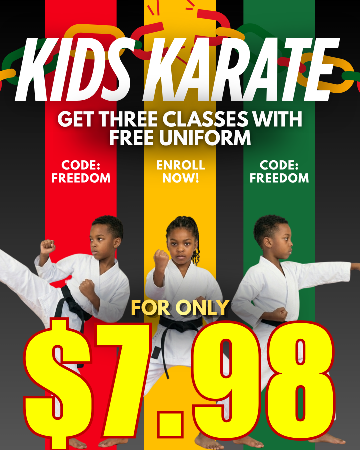 Amerikick Martial Arts Facebook ad