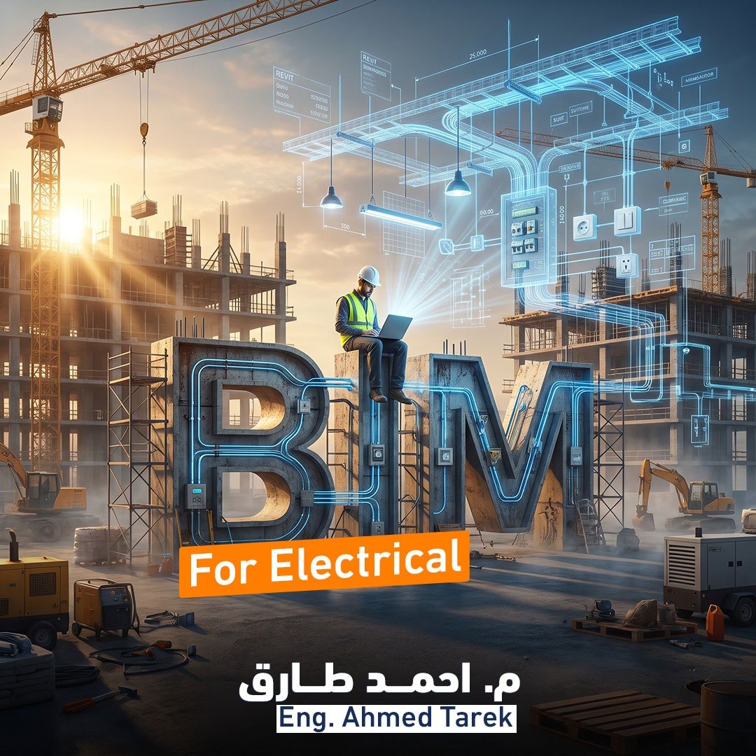 BIM Manager - Selim Badwy Facebook ad: تنفيذ مشروع كهرباء ناجح مش بيقف عند الـDesign.