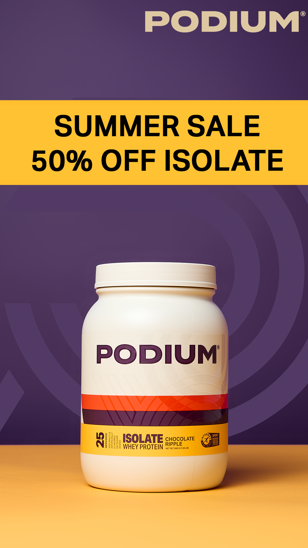 Mathew Fraser Facebook ad: 50% OFF Whey Isolate