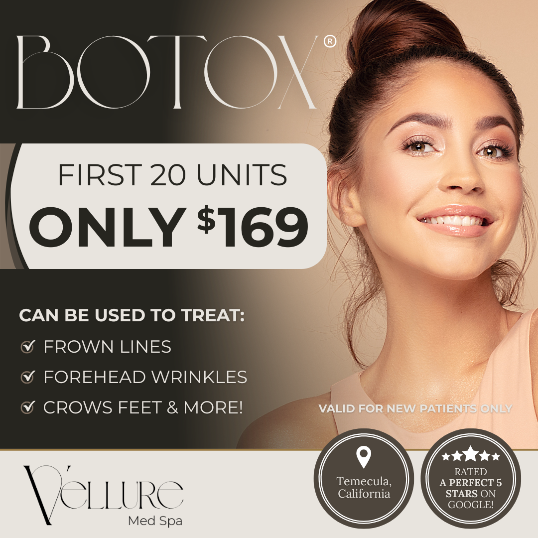 Vellure Med Spa Facebook ad: Get 20 units of Botox for ONLY $169!