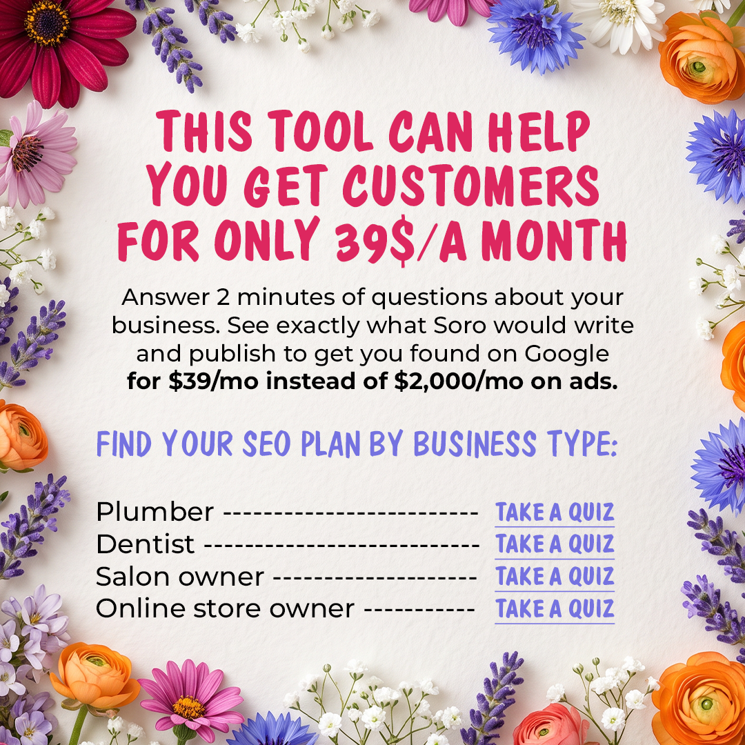 Soro SEO Facebook ad