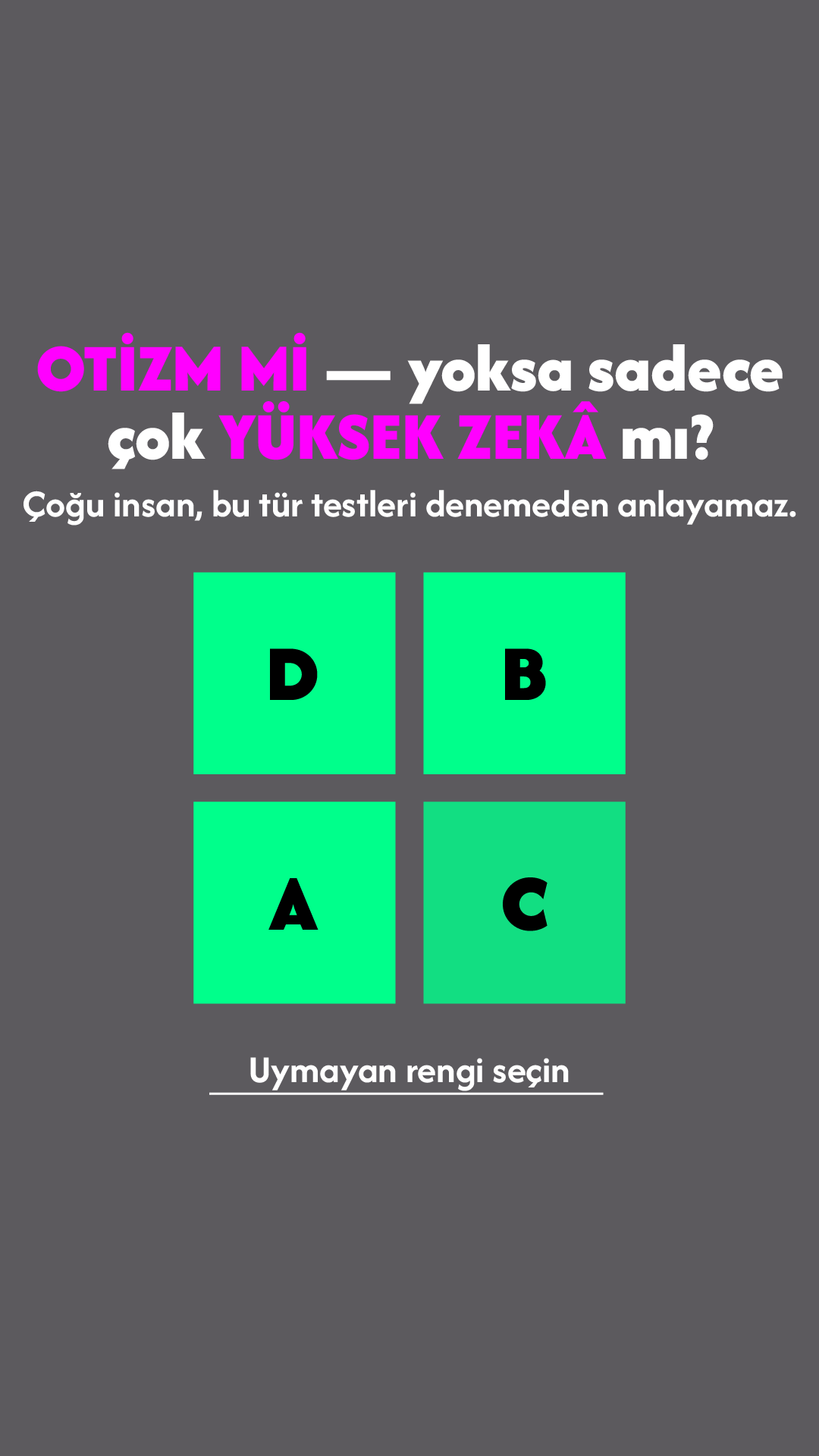 International Brain Test Facebook ad