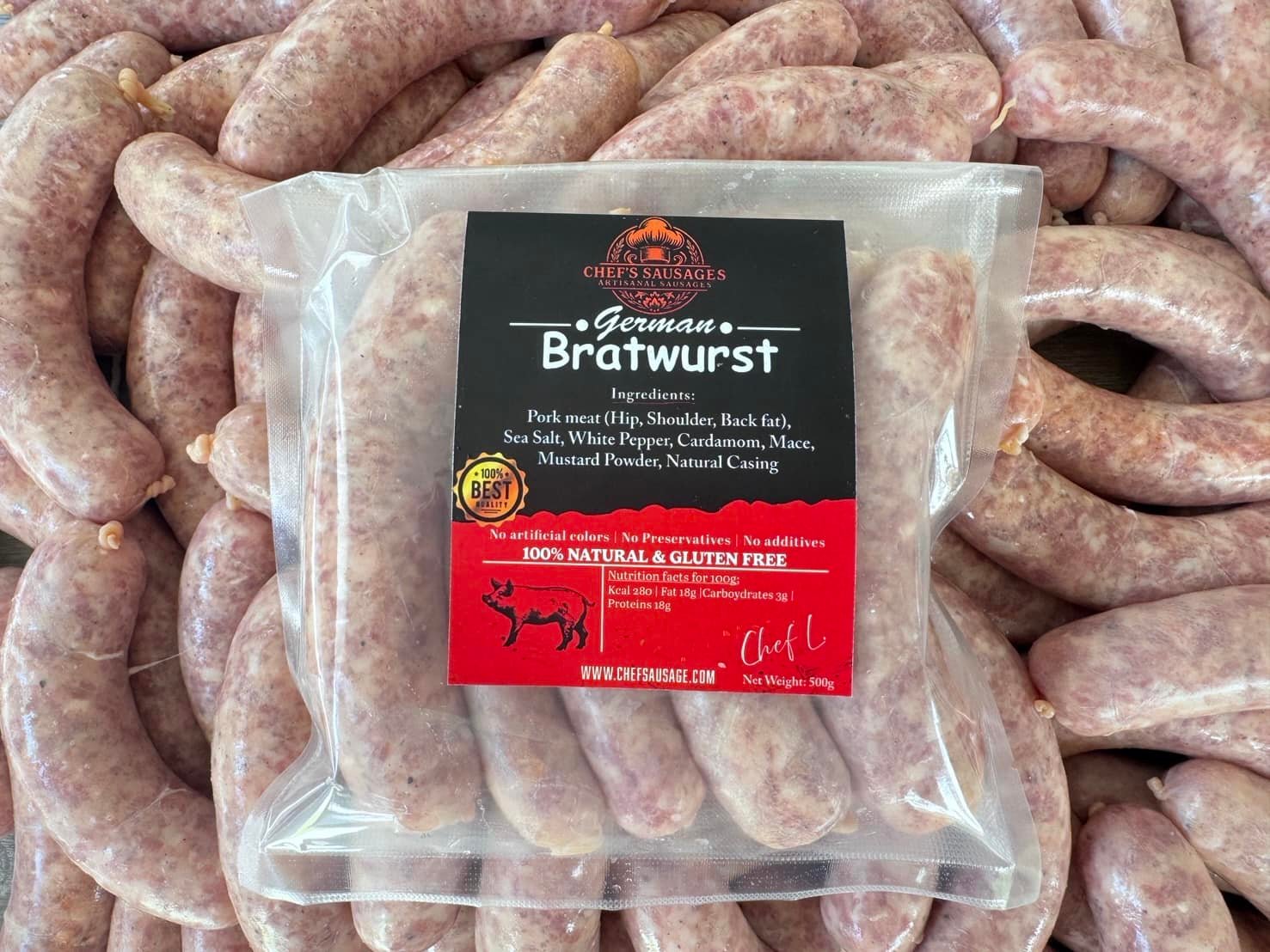 Chef’s Sausages Facebook ad: REAL SAUSAGES. ZERO BULLSH*T.