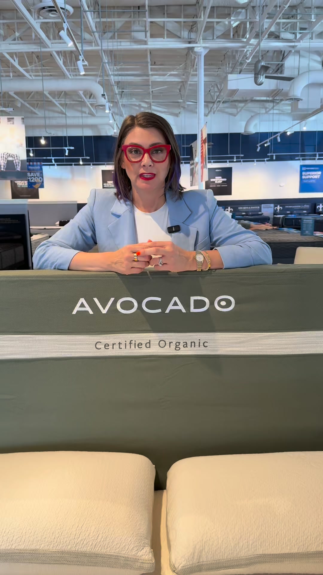 Mancini's Sleepworld Facebook ad: Experience Avocado Organic Mattresses