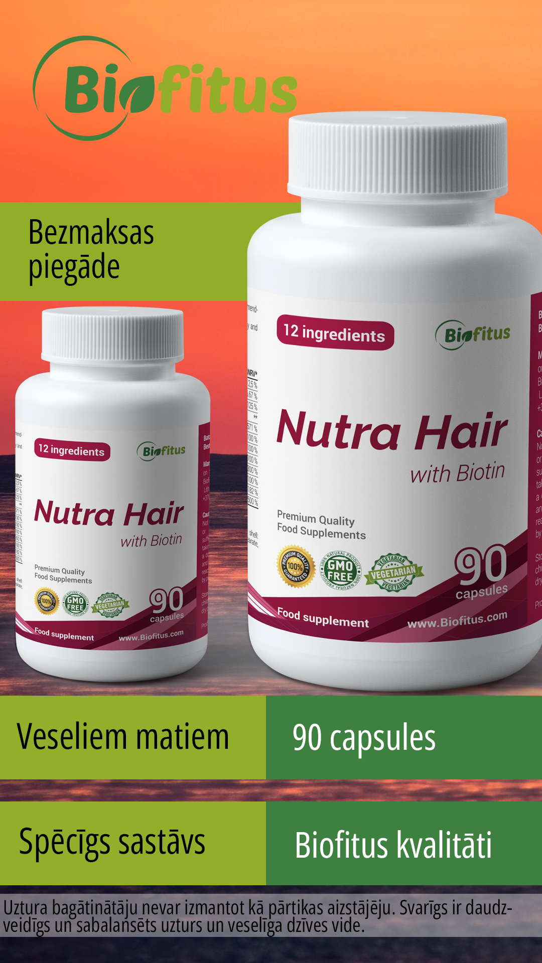 Biofitus.lv Facebook ad