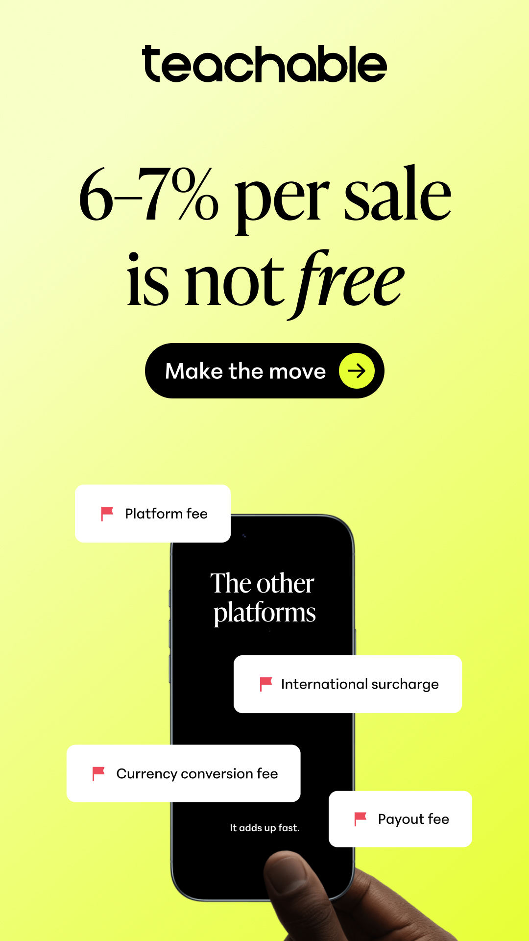 Teachable Facebook ad
