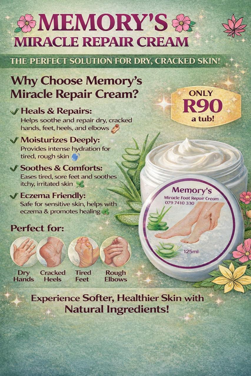 Body Goals SA Facebook ad: Say Goodbye to Dry, Cracked Skin!