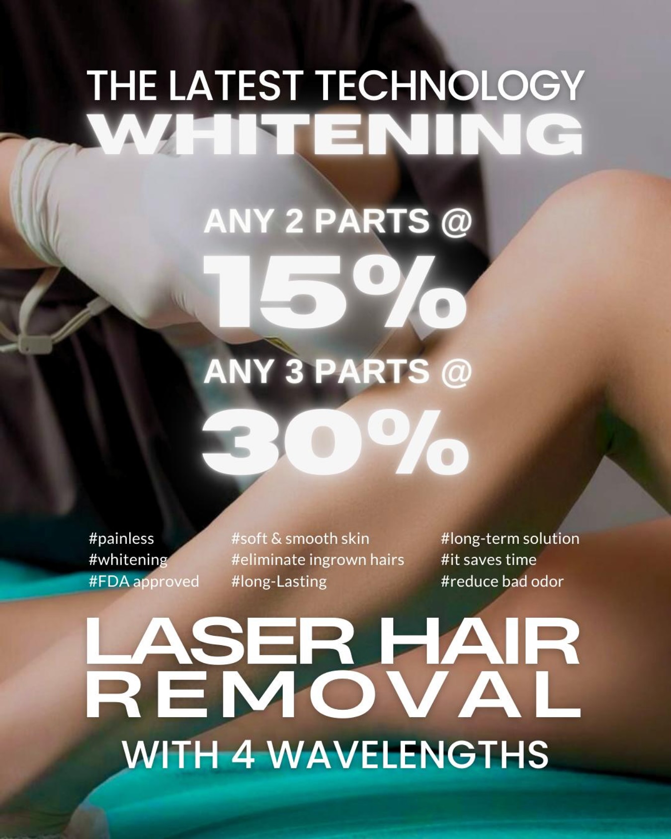 The Skin Group Facebook ad: Laser hair removal is a procedure that uses…