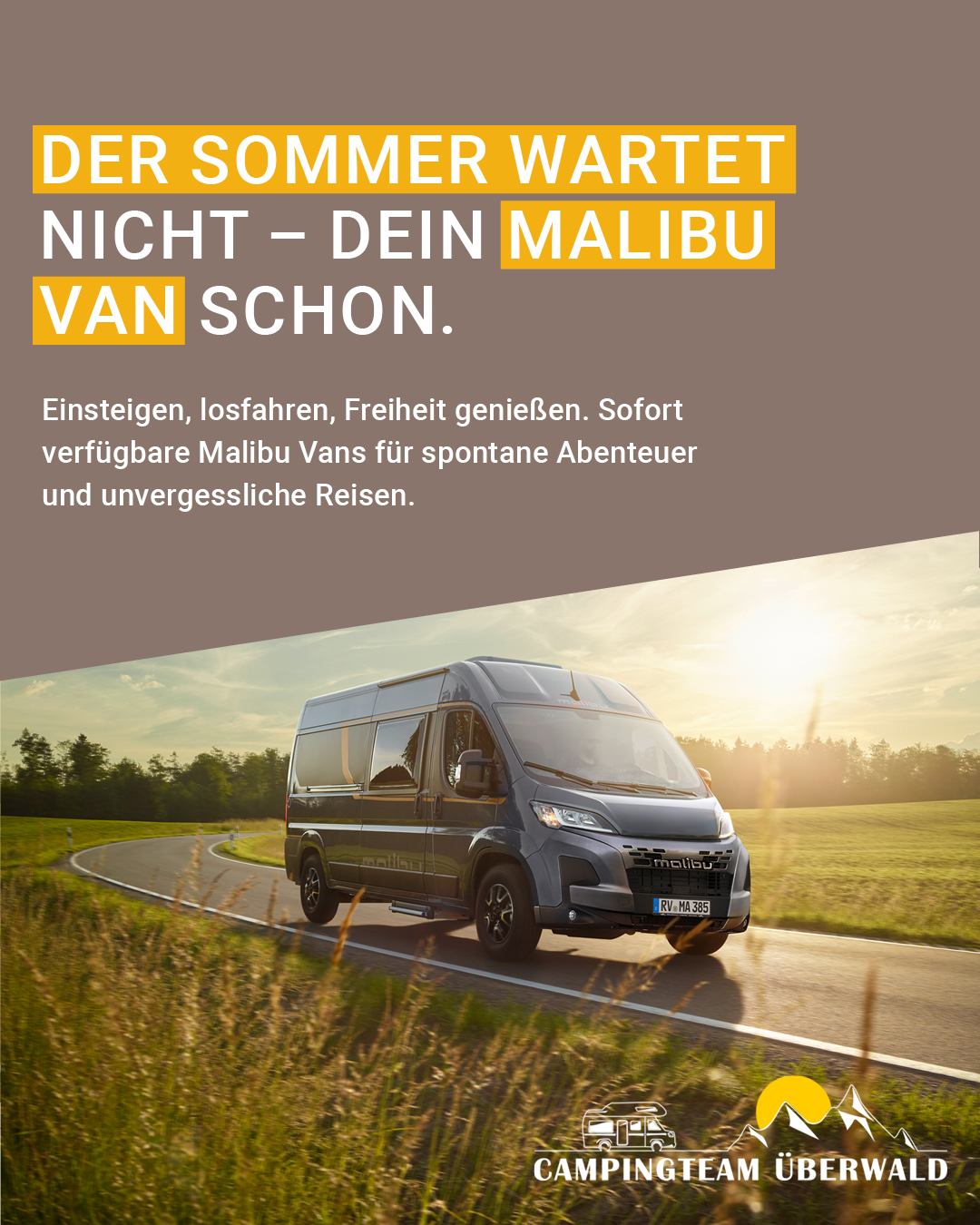 Campingteam Ueberwald Facebook ad: Malibu - Campervans entdecken