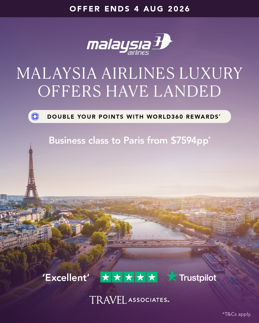 Travel Associates Facebook ad