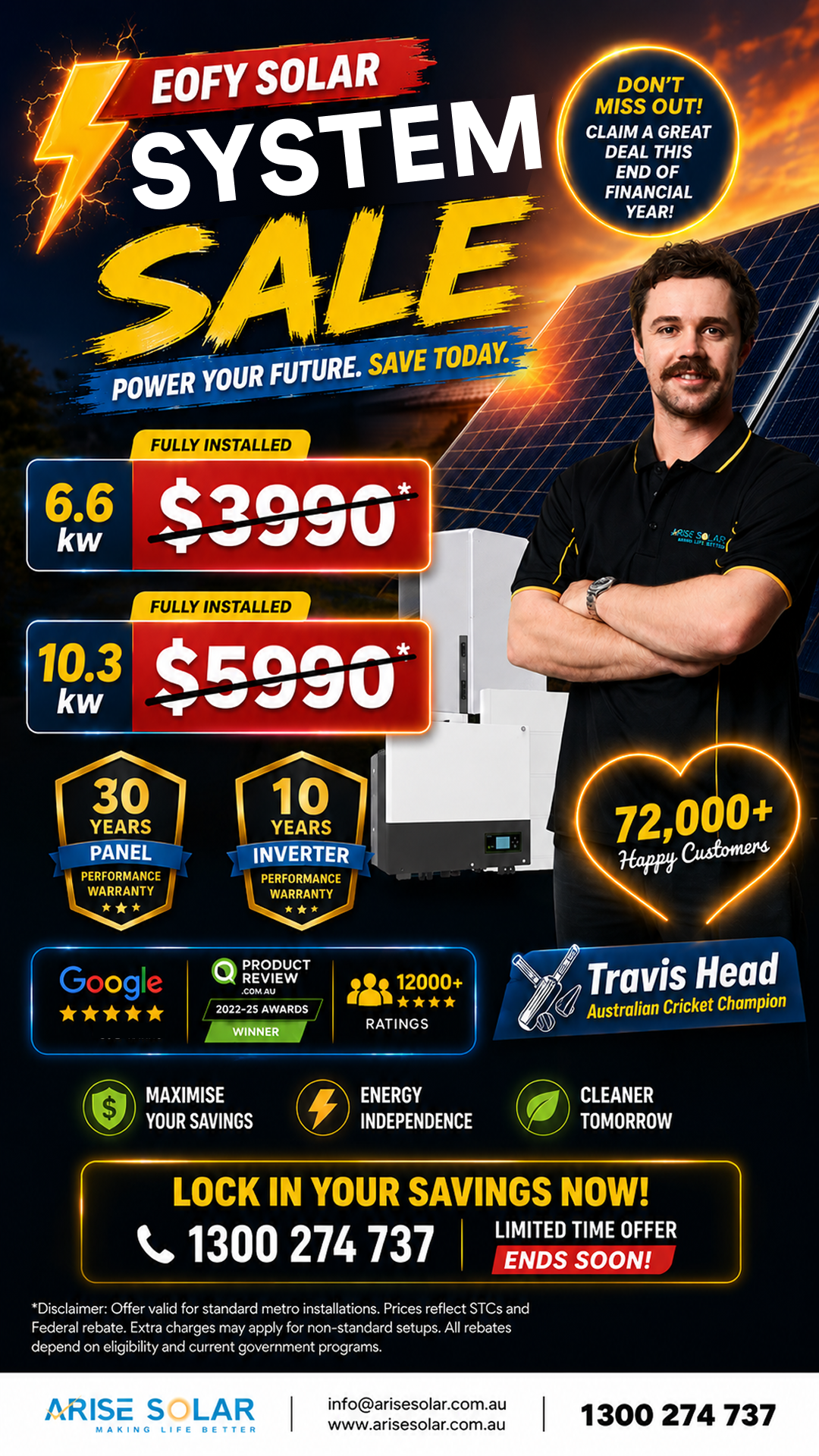Arise Solar Facebook ad