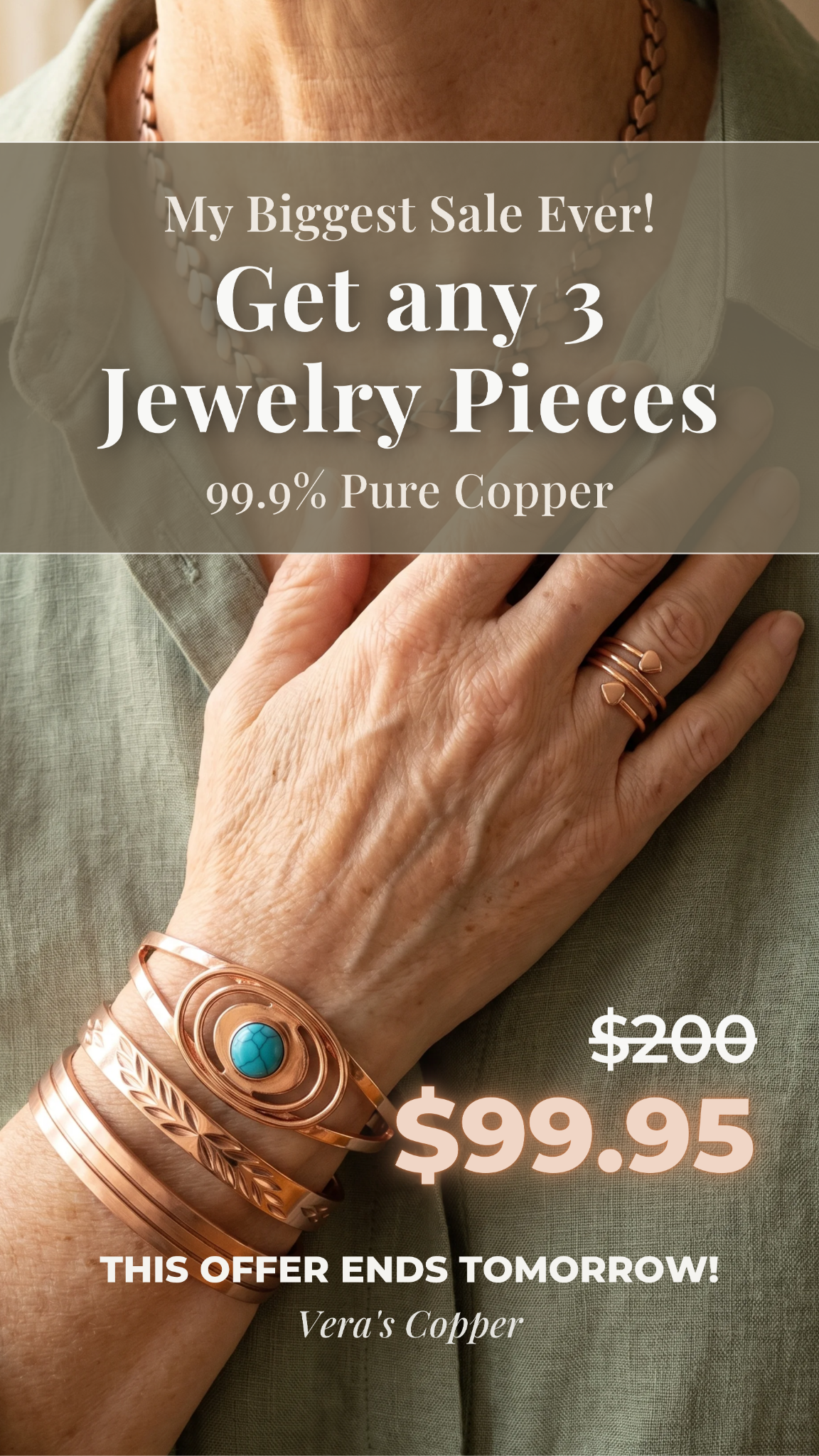 Vera’s Copper Jewelry Facebook ad