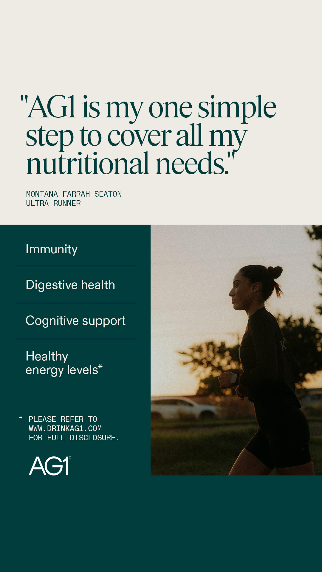 AG1 by Athletic Greens Facebook ad